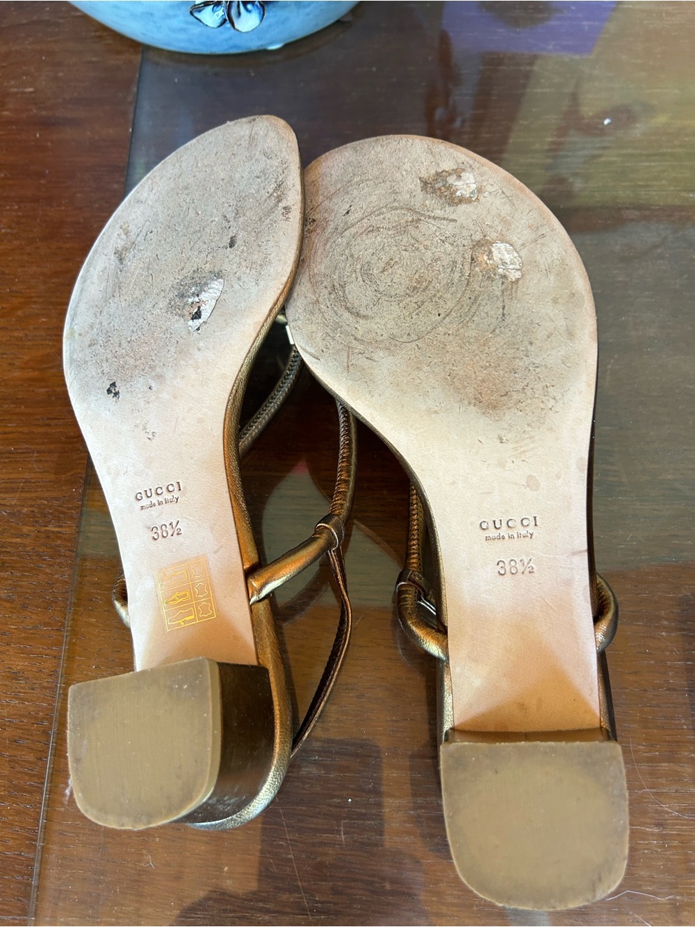 Gucci  Knotted Block Heels 38.5 - Picture 5 of 5